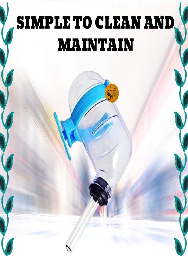 سايج سكوير زجاجة ماء مربعة من سيج سعة 60 مل مانعة للتسرب ومفرغة من الهواء، مناسبة للهامستر/الجرذ القزم/الجرذان/الفئران/خنزير غينيا/النمس/الأرنب (أزرق) - Image 4